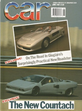 CAR MAGAZINE 1988 JUNE - GIUGIARO ROADSTER, COUNTACH, XJ-S CONV, 325i TOURING